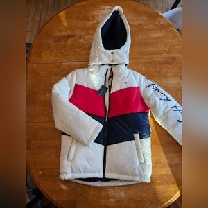 Tommy Hilfiger Kids' Red, White, and Blue Puffer Jacket